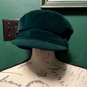 Free People Emerald Velvet Hat